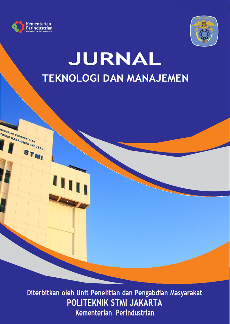 					View Vol. 20 No. 2 (2022):  JURNAL TEKNOLOGI DAN MANAJEMEN
				