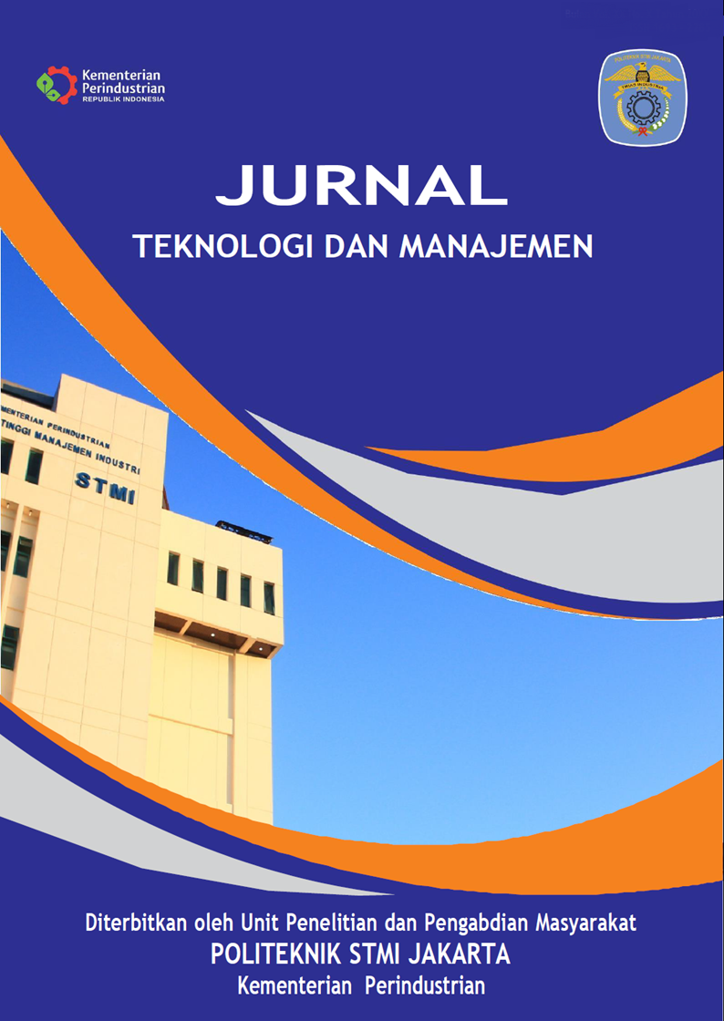 					View Vol. 21 No. 2 (2023):  JURNAL TEKNOLOGI DAN MANAJEMEN
				