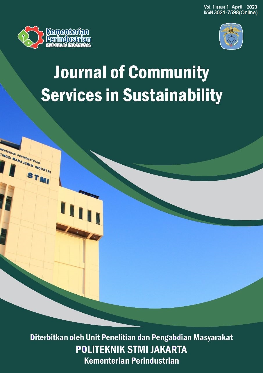 					View Vol. 1 No. 1 (2023): Journal of Community Services in Sustainability
				